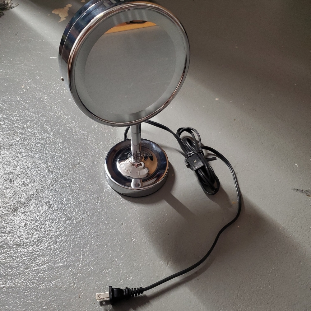 Dual sided zoom ring light mirror